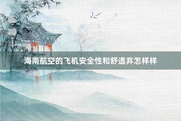 海南航空的飞机安全性和舒遗弃怎样样